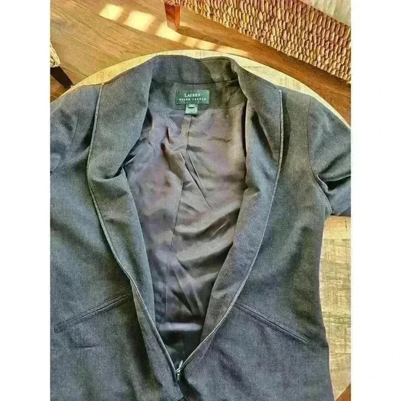 Lauren Ralph Lauren Women's Wool Jacket Size 10 Zip Up Light Weight - Picture 5 of 11